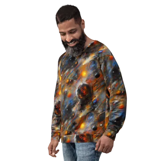 Brushstroke Blaze on a Sweatshirt