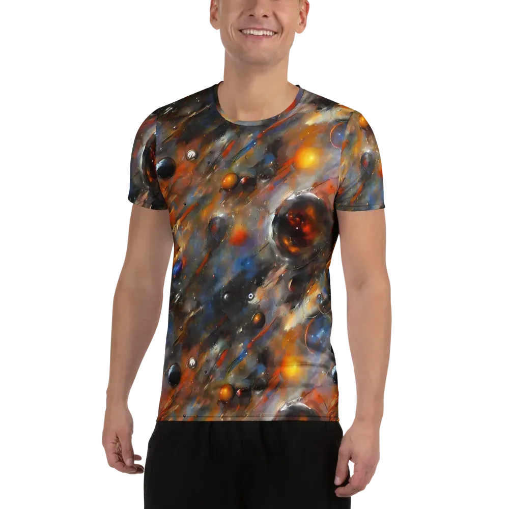 Brushstroke Blaze on Men's Athletic T-Shirt — Front