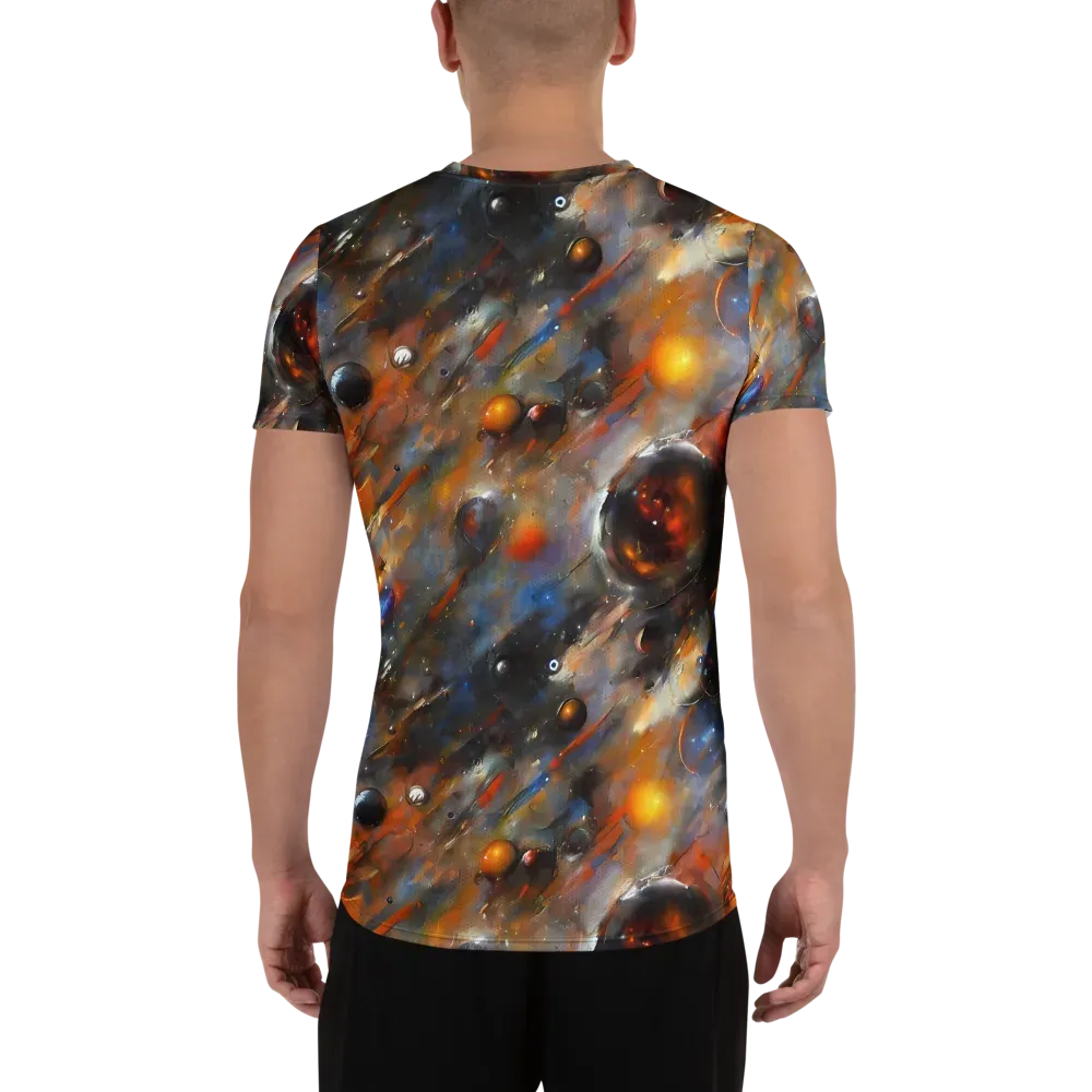 Brushstroke Blaze on Men's Athletic T-Shirt — Back