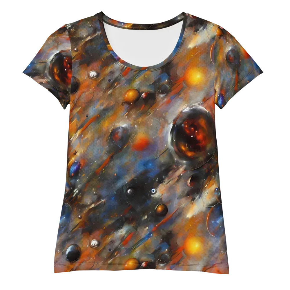 Brushstroke Blaze on Women's Athletic T-Shirt — Front