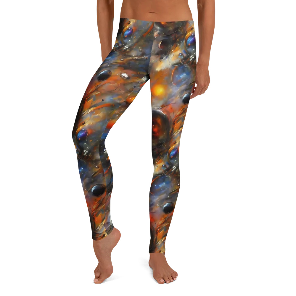 Brushstroke Blaze on Leggings — Front