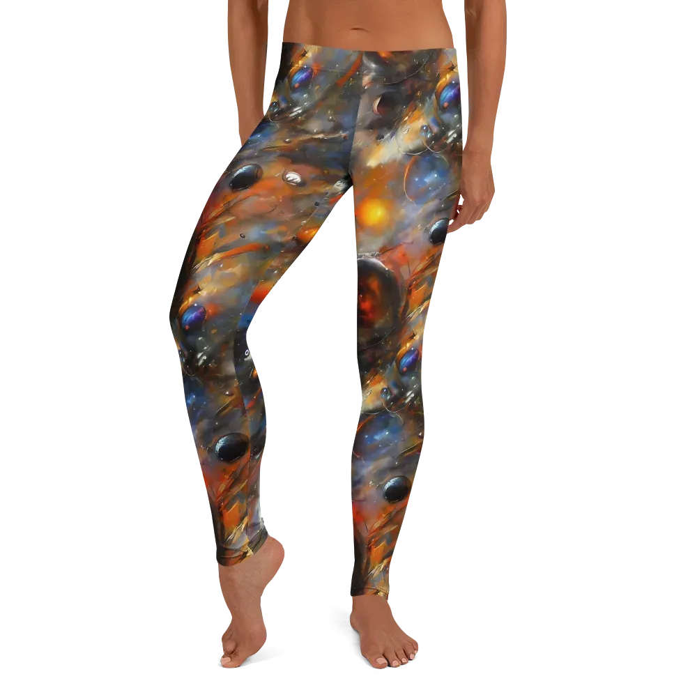 Brushstroke Blaze on Leggings — Front