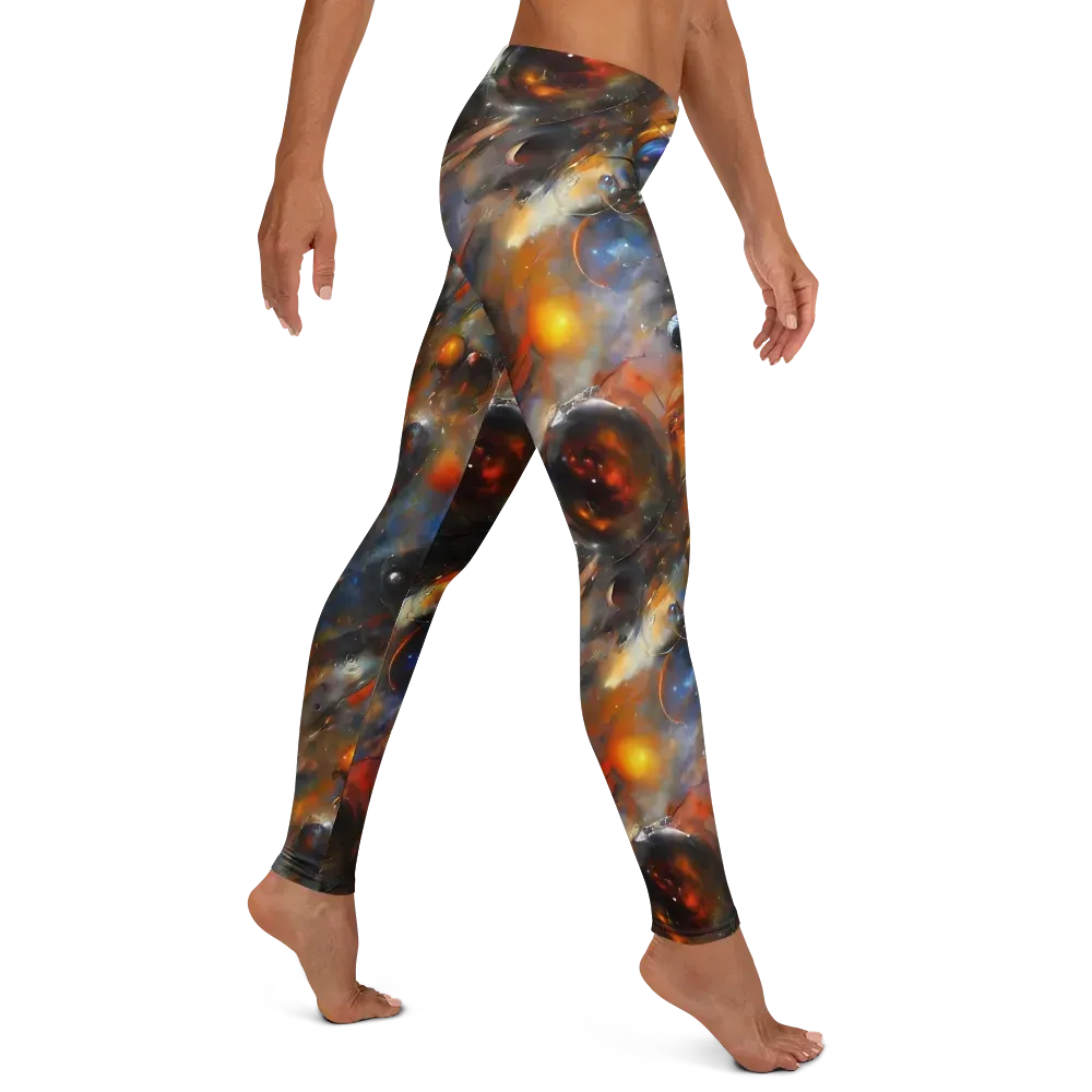 Brushstroke Blaze on Leggings — Right