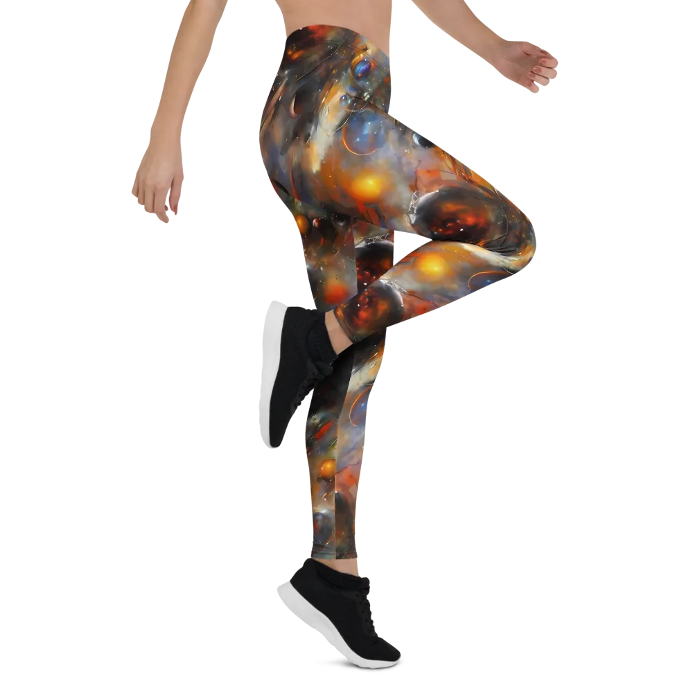 Brushstroke Blaze on Leggings — Right