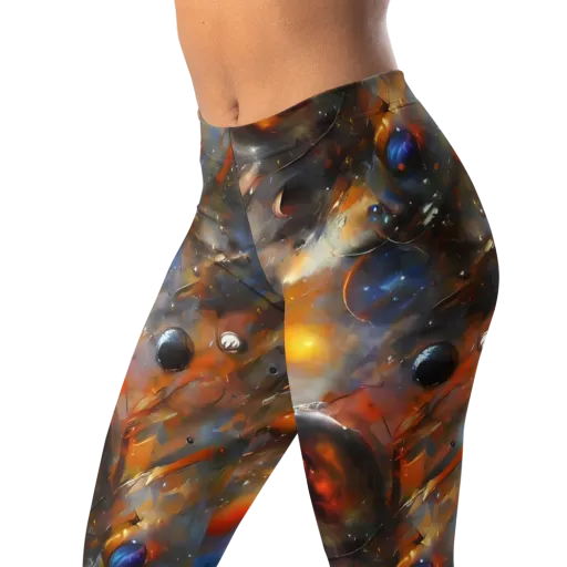 Brushstroke Blaze on a Leggings