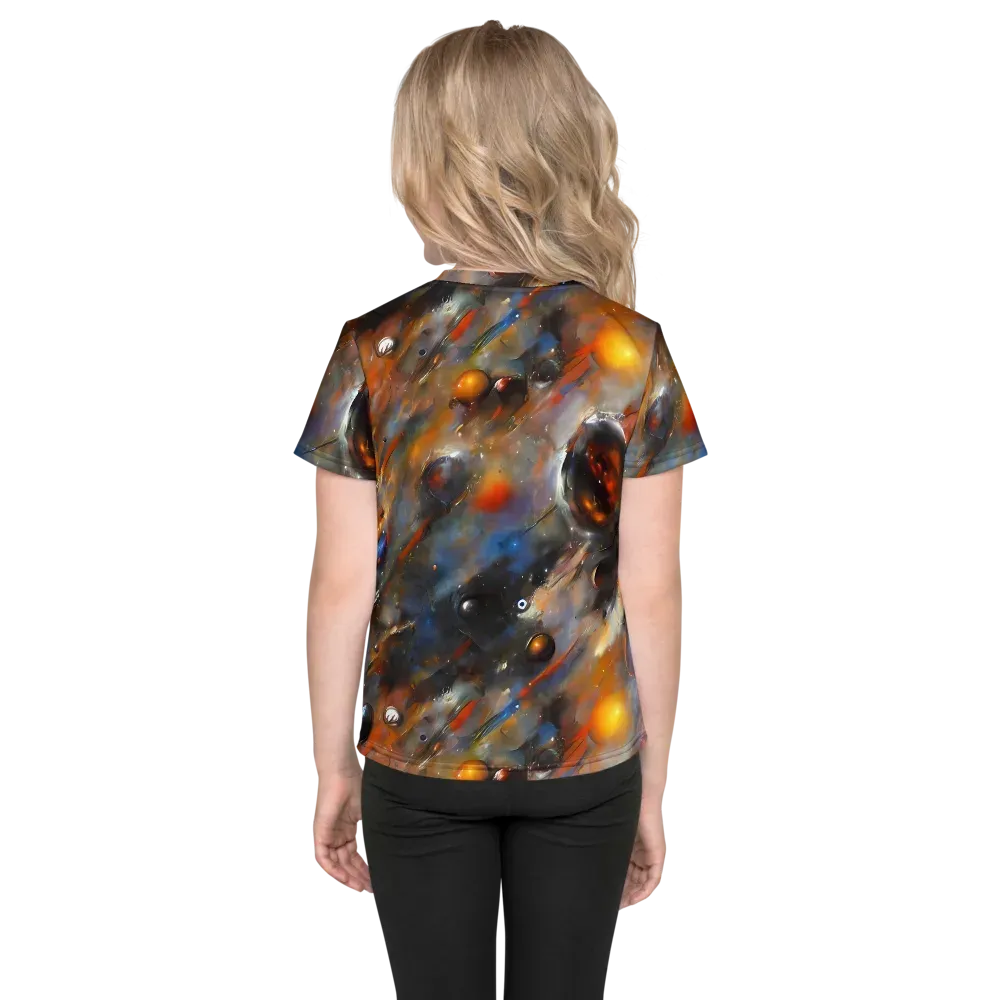 Brushstroke Blaze on Kids Crew Neck T-Shirt — Back