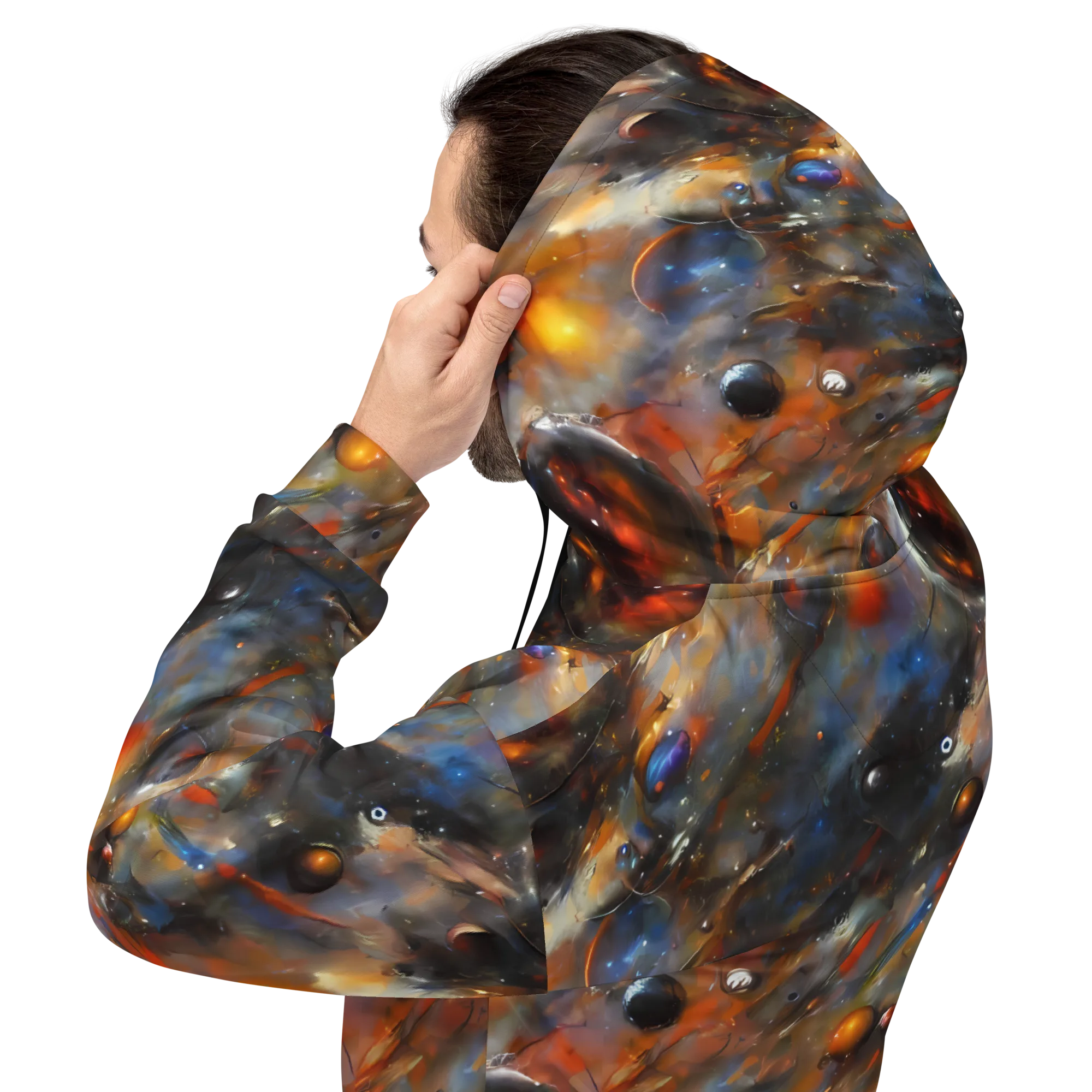 Brushstroke Blaze on Hoodie — Back