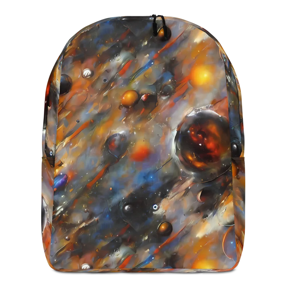 Brushstroke Blaze on Minimalist Backpack — Front