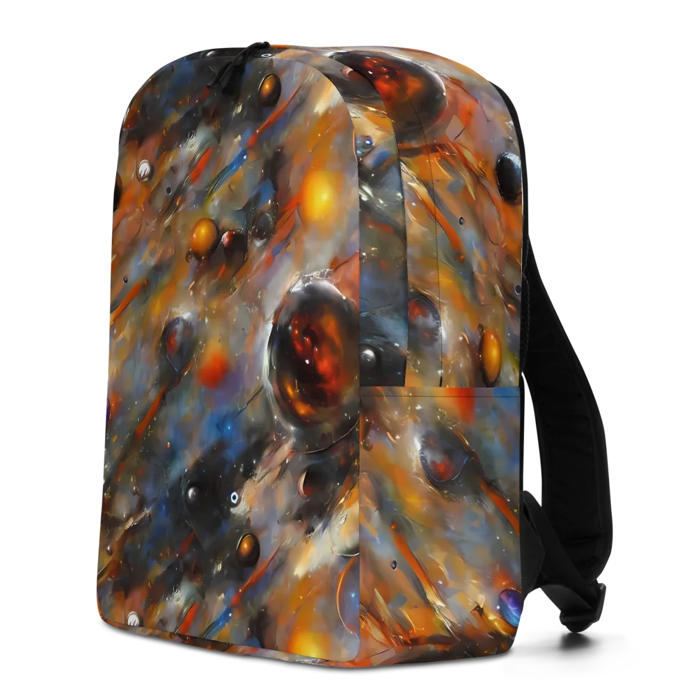 Brushstroke Blaze on Minimalist Backpack — Left
