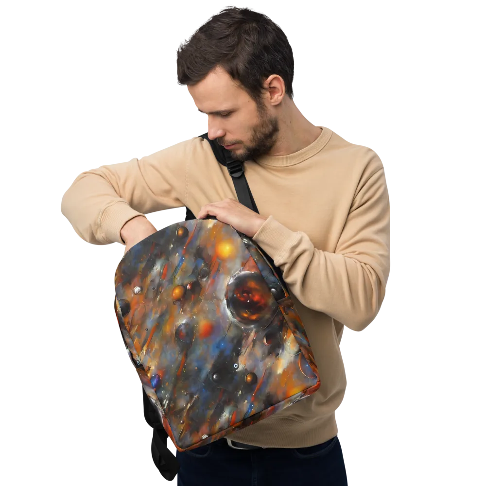 Brushstroke Blaze on Minimalist Backpack — Front