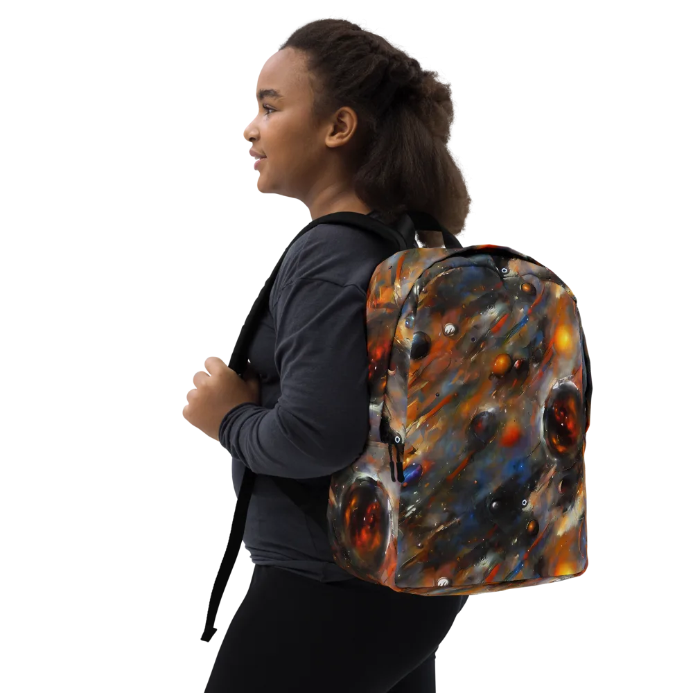 Brushstroke Blaze on Minimalist Backpack — Right Front