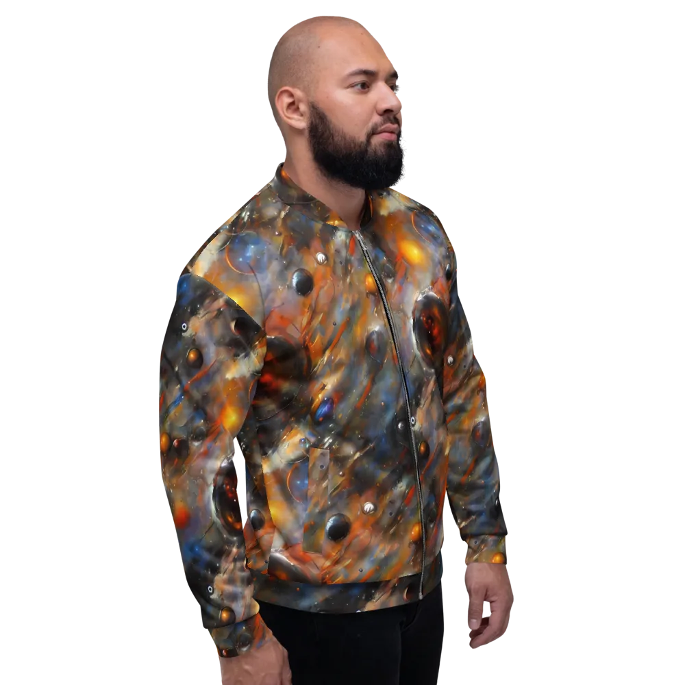 Brushstroke Blaze on Bomber Jacket — Right
