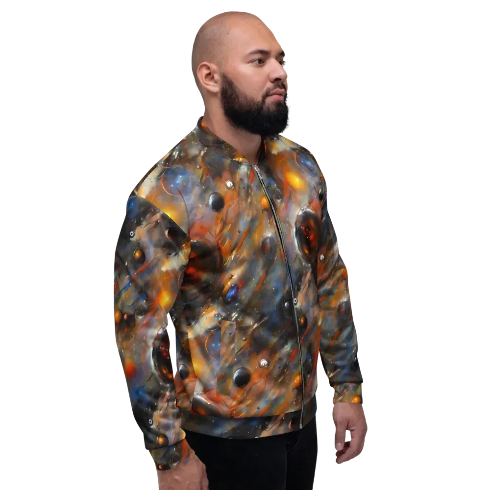 Brushstroke Blaze on Bomber Jacket — Right
