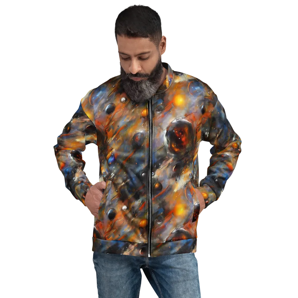 Brushstroke Blaze on Bomber Jacket — Front