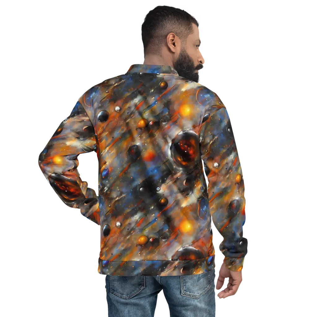 Brushstroke Blaze on Bomber Jacket — Back
