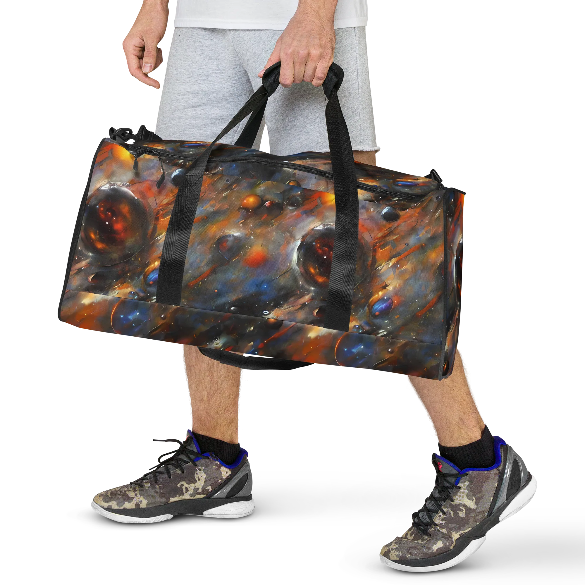Brushstroke Blaze on Duffle Bag — Front