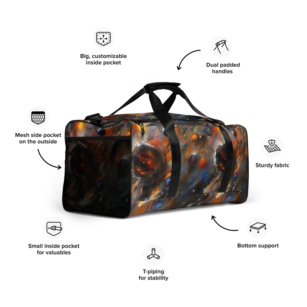 Brushstroke Blaze on Duffle Bag — Right Front