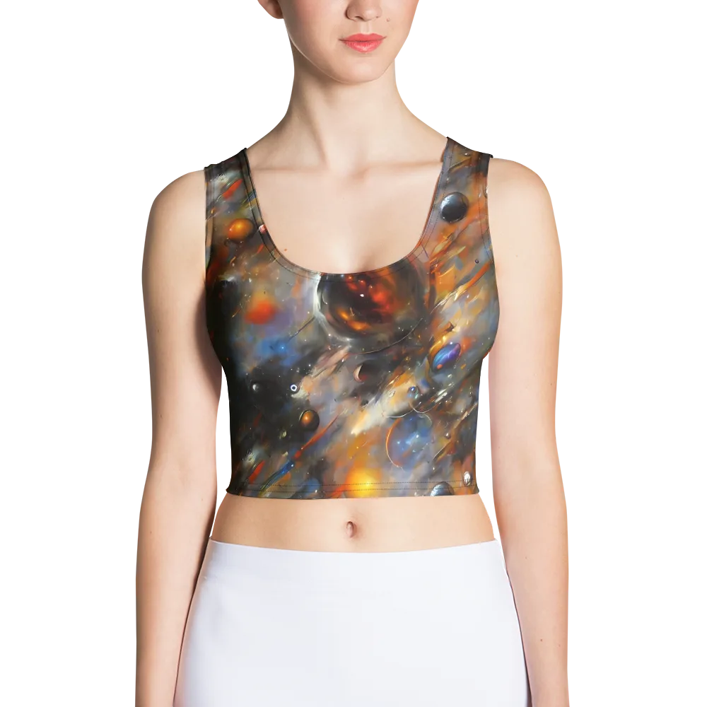 Brushstroke Blaze on Crop Top — Front
