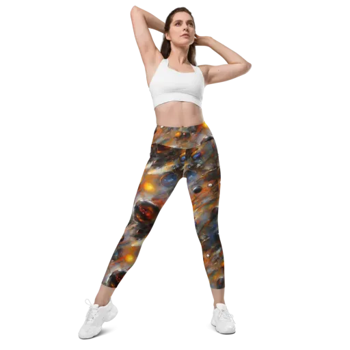 Brushstroke Blaze on a Leggings with Pockets