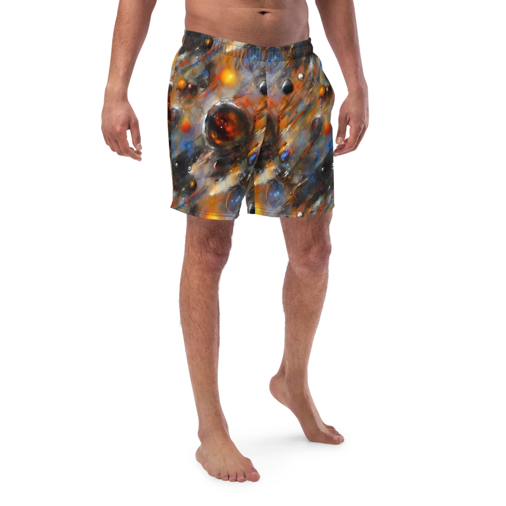 Brushstroke Blaze on Swim Trunks — Front