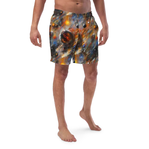 Brushstroke Blaze on a Swim Trunks