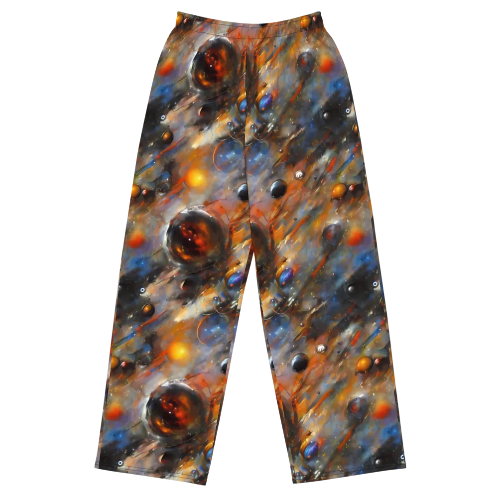 Brushstroke Blaze on Wide-Leg Pants — Front