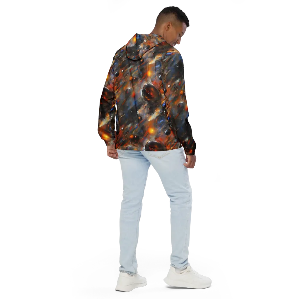 Brushstroke Blaze on Men's Windbreaker — Back