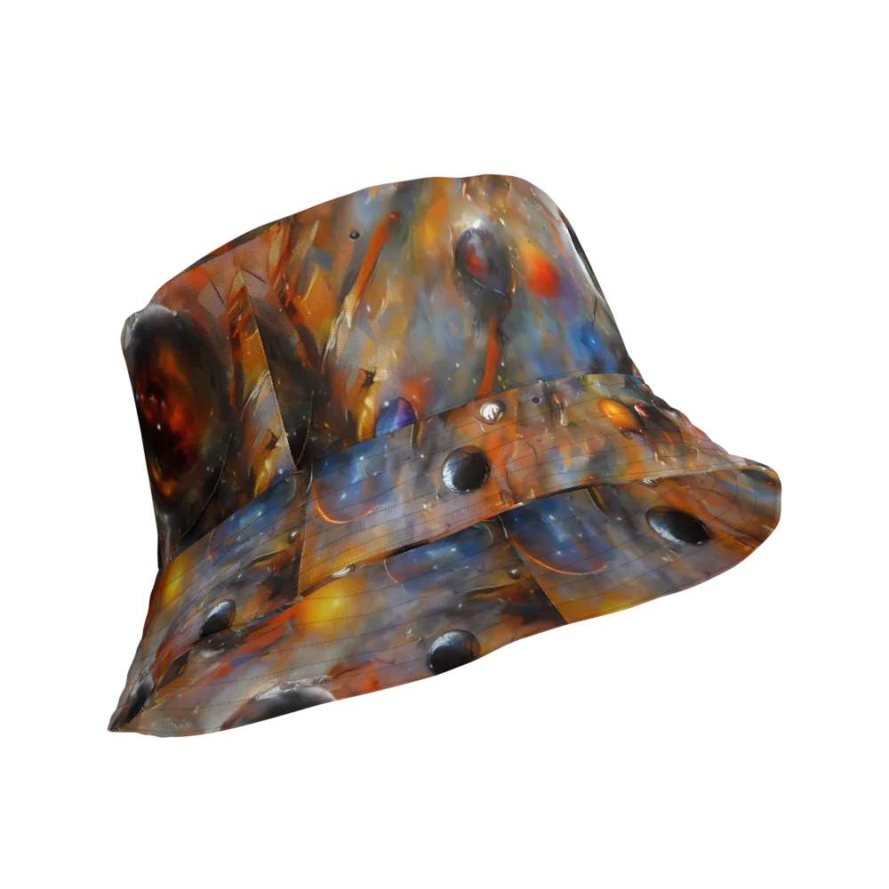 Brushstroke Blaze on Reversible Bucket Hat — Product details Outside