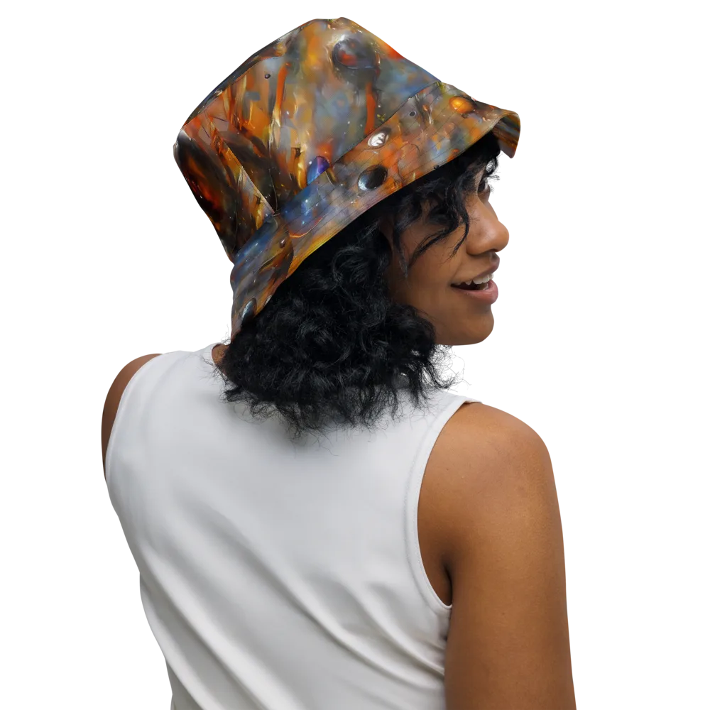 Brushstroke Blaze on Reversible Bucket Hat — Right Outside
