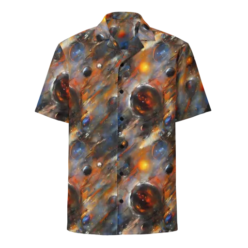 Brushstroke Blaze on a Button Shirt