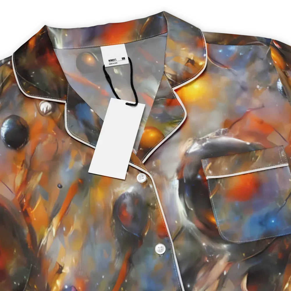 Brushstroke Blaze on Women's Short Sleeve Pajama Top — Product details