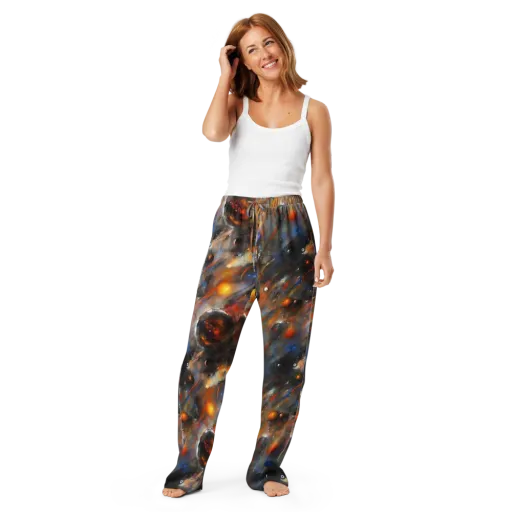 Brushstroke Blaze on a Women's Pajama Pants