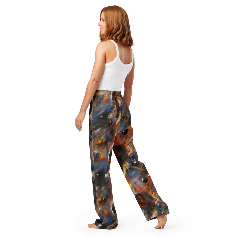 Brushstroke Blaze on Women's Pajama Pants — Back