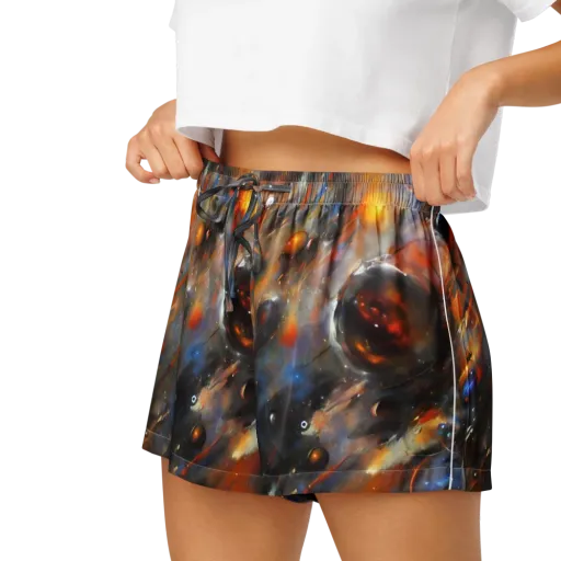 Brushstroke Blaze on a Women's Pajama Shorts