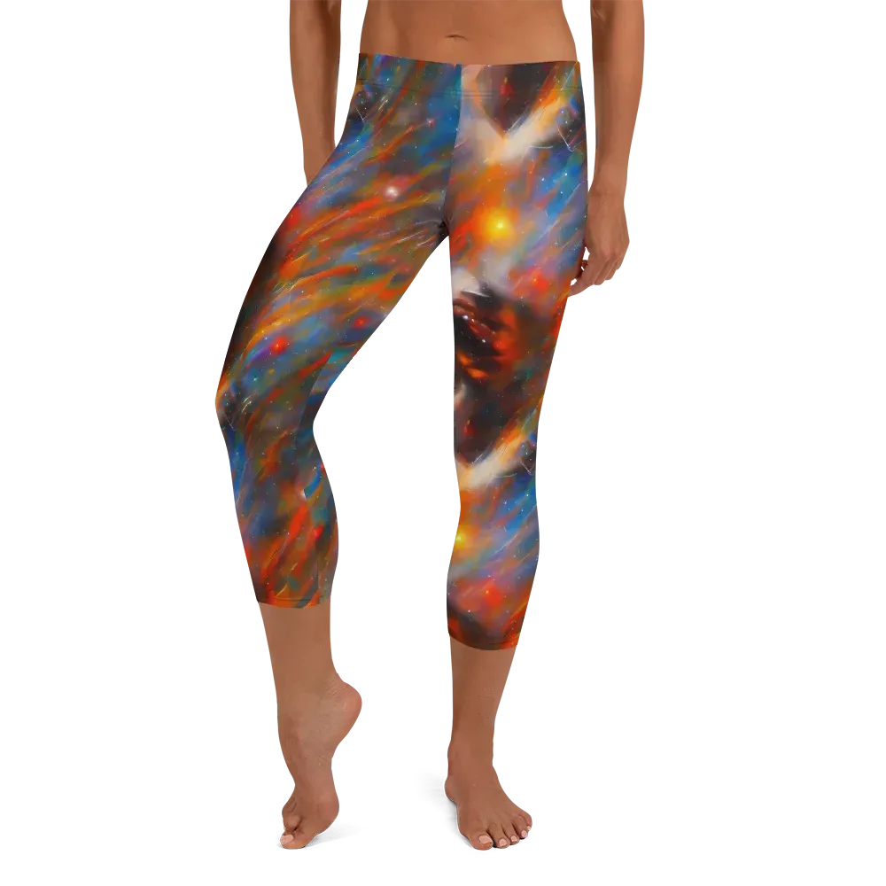 Painterly Void on Capri Leggings — Front