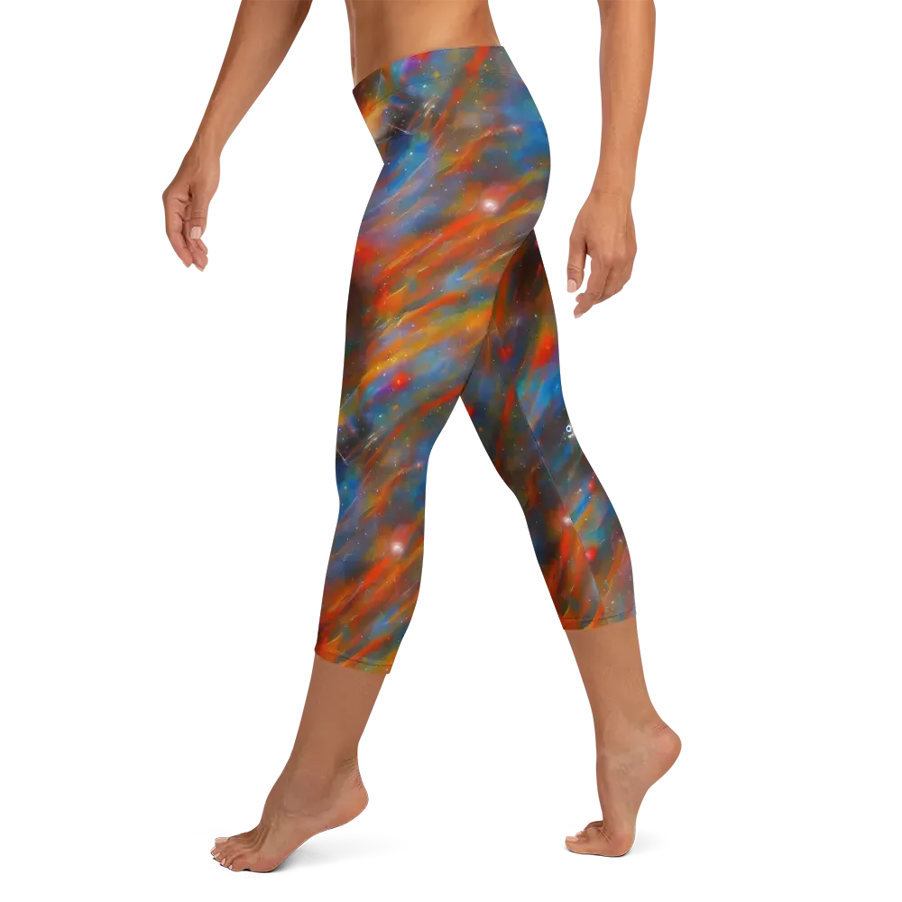 Painterly Void on Capri Leggings — Left