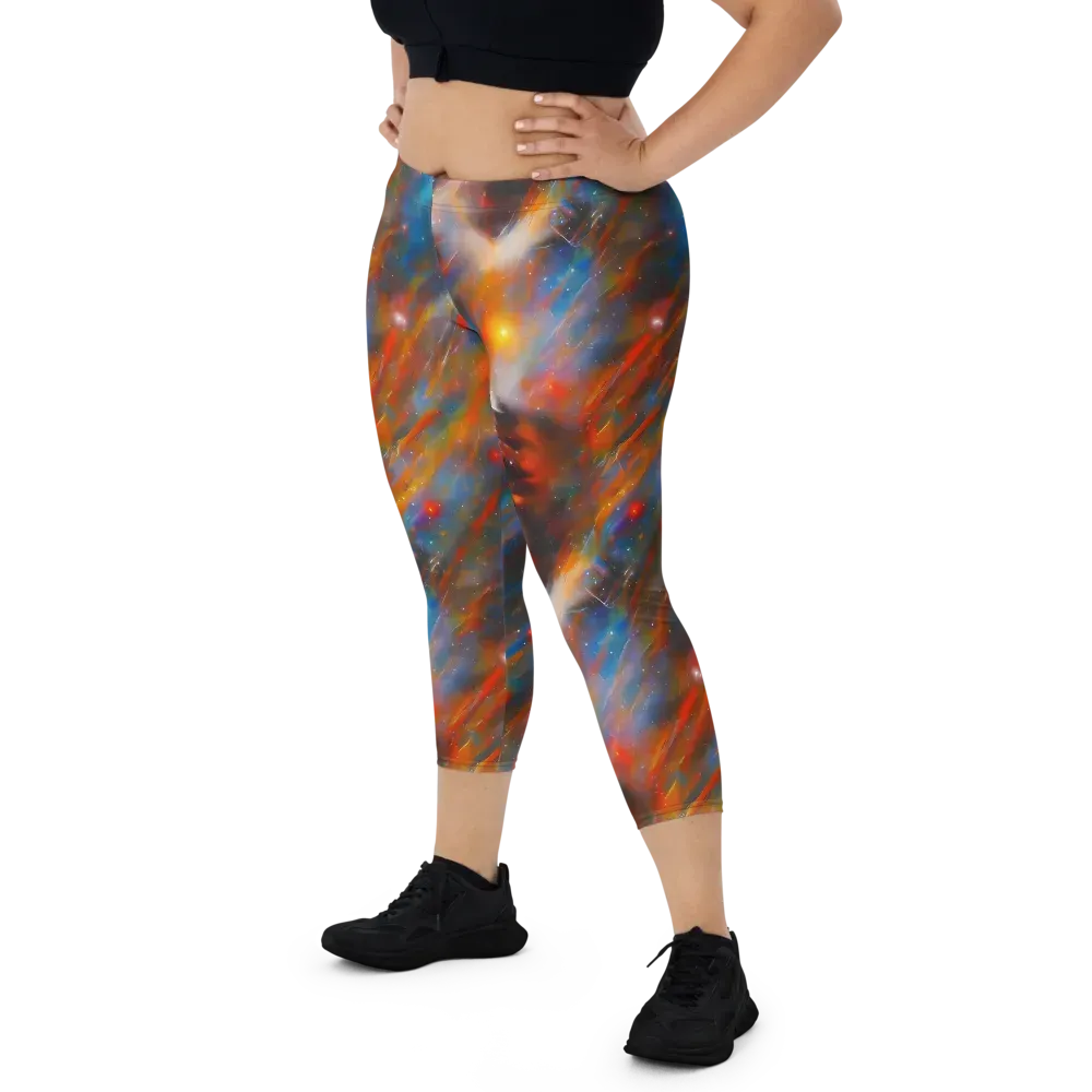 Painterly Void on Capri Leggings — Front