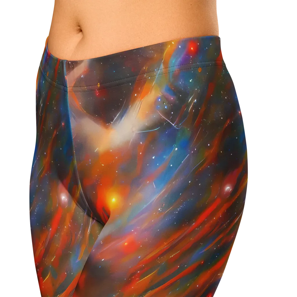 Painterly Void on Capri Leggings — Zoomed-in
