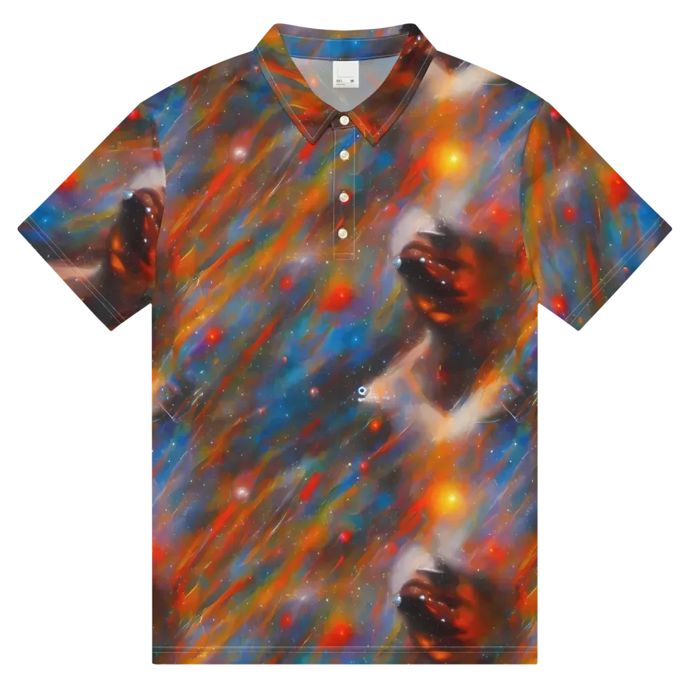 Painterly Void on Men's Slim Fit Polo Shirt — Front