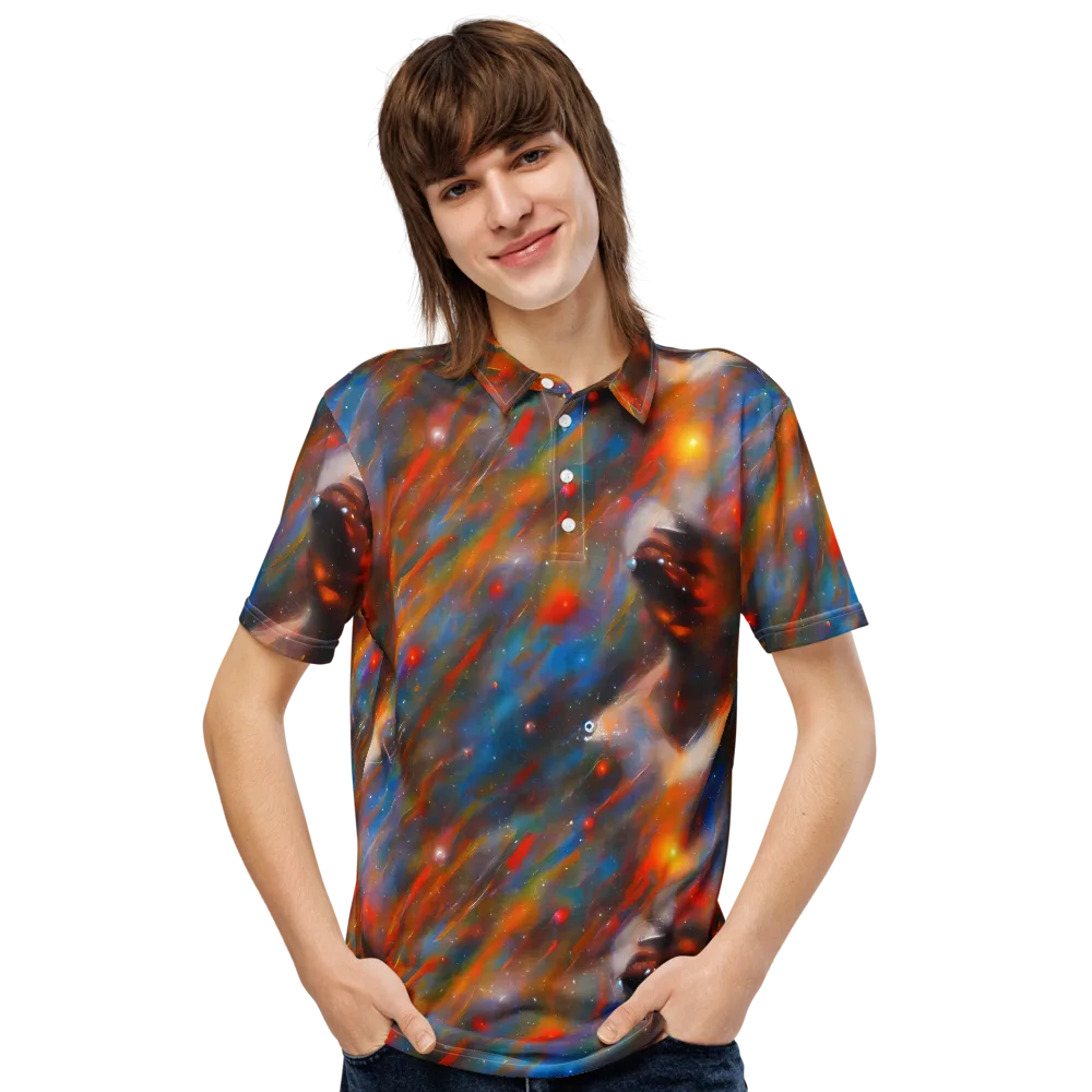 Painterly Void on Men's Slim Fit Polo Shirt — Front