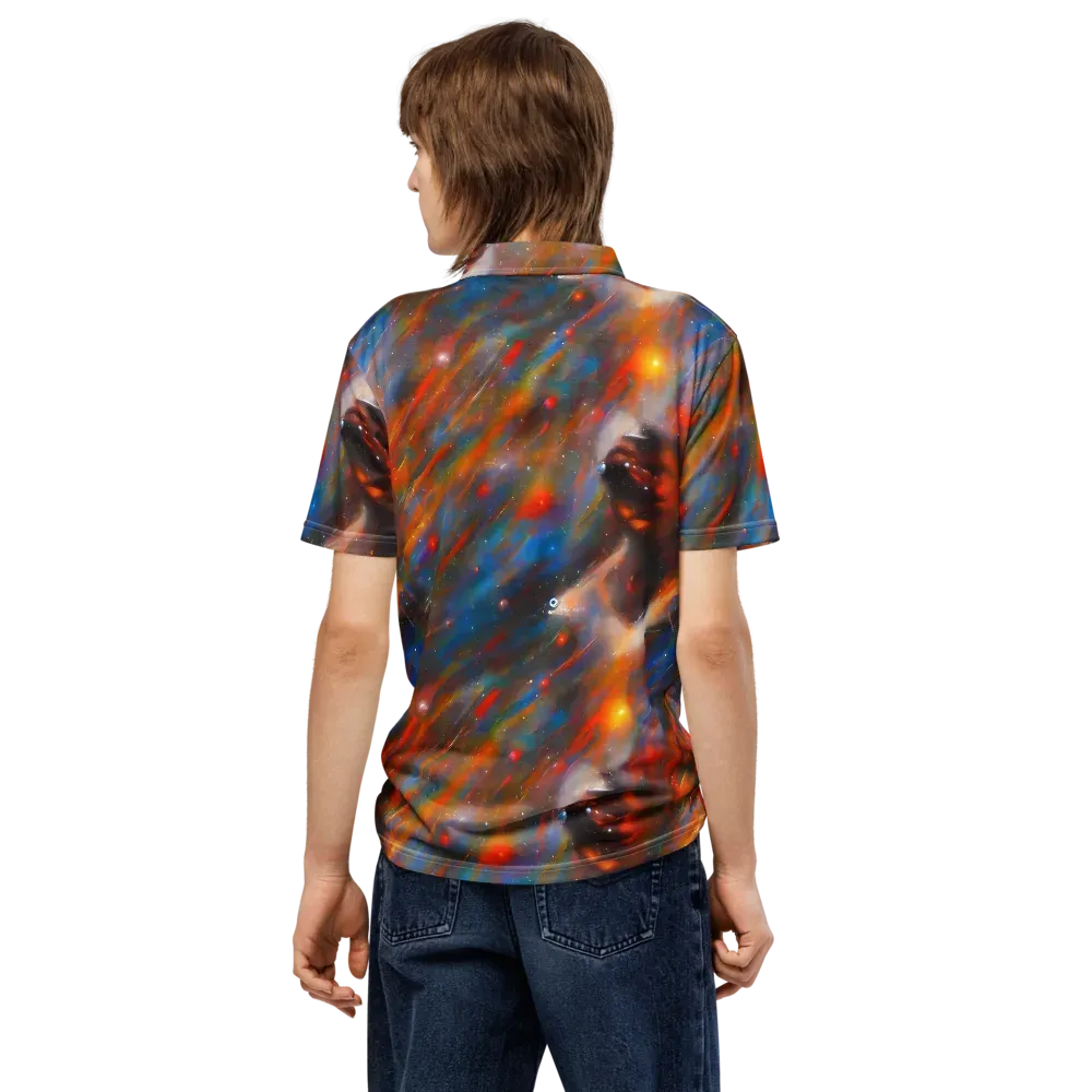 Painterly Void on Men's Slim Fit Polo Shirt — Back