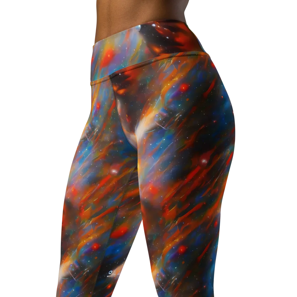 Painterly Void on Yoga Leggings — Left Front