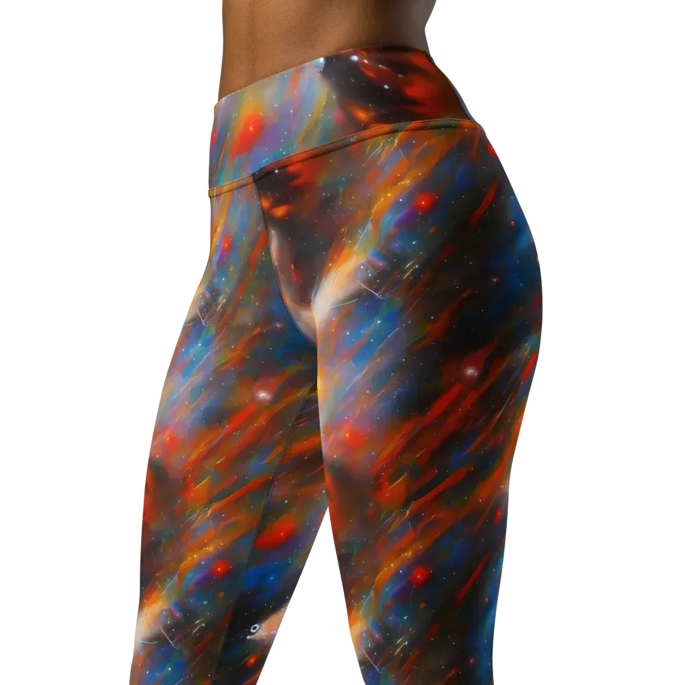 Painterly Void on Yoga Leggings — Left Front