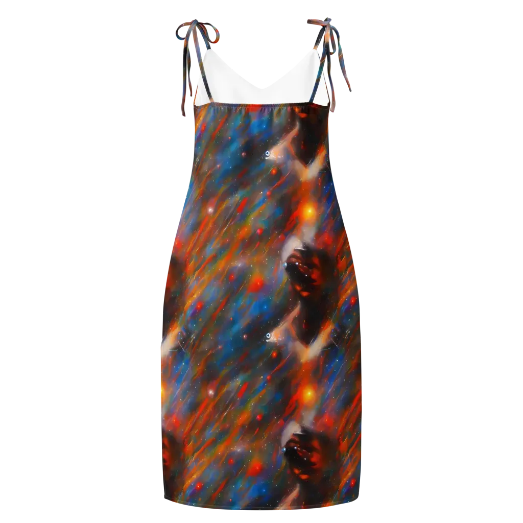 Painterly Void on Slip Dress — Back