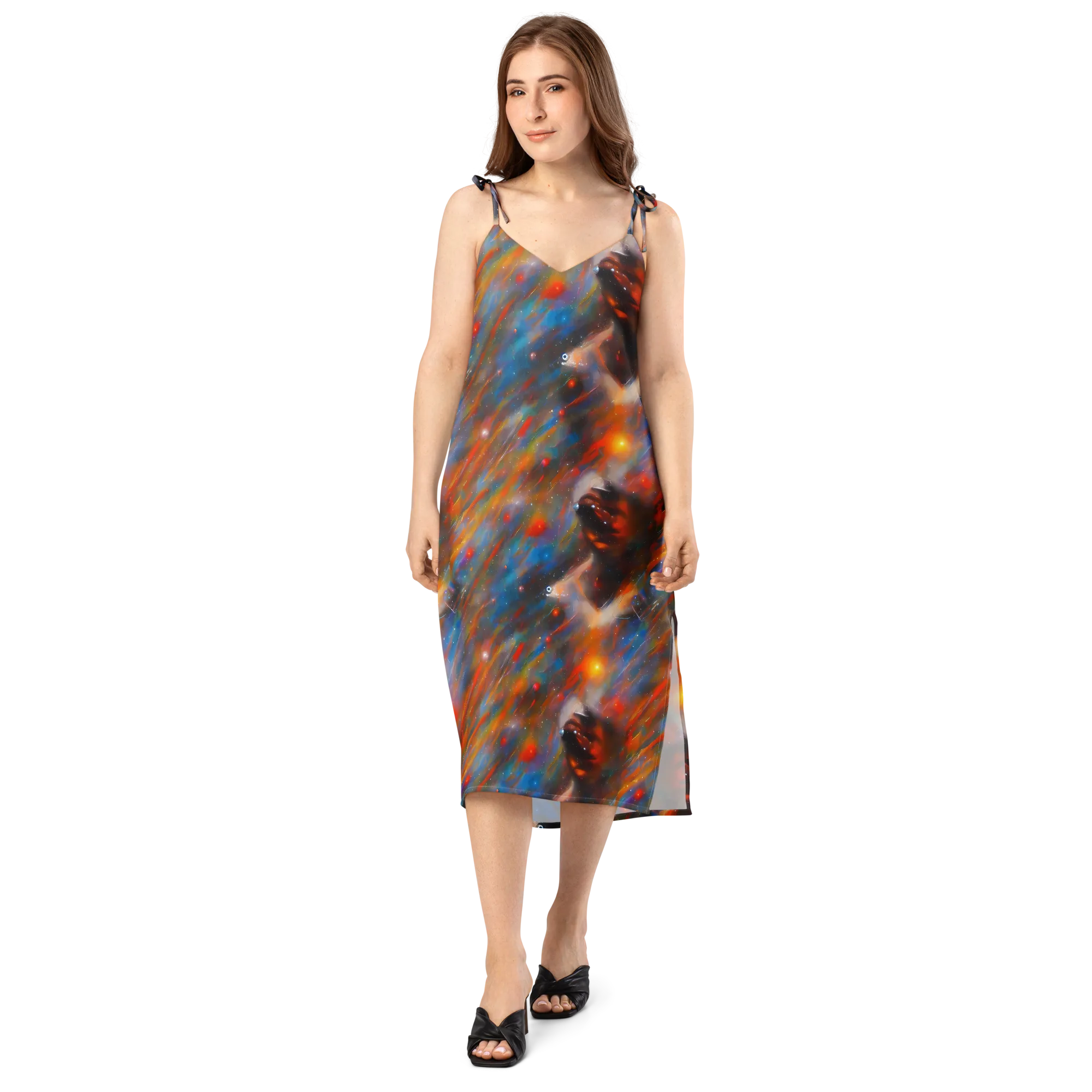 Painterly Void on Slip Dress — Front