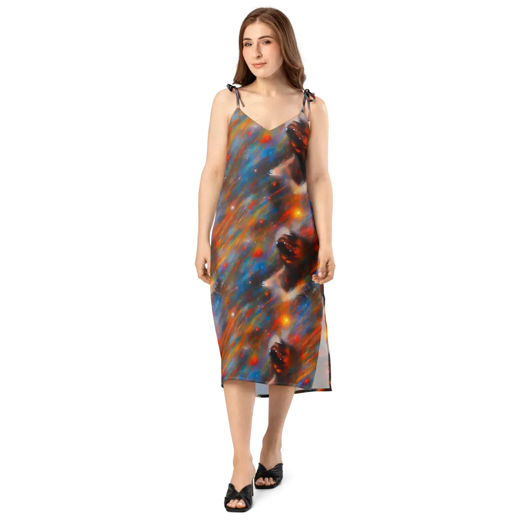 Painterly Void on Slip Dress — Front