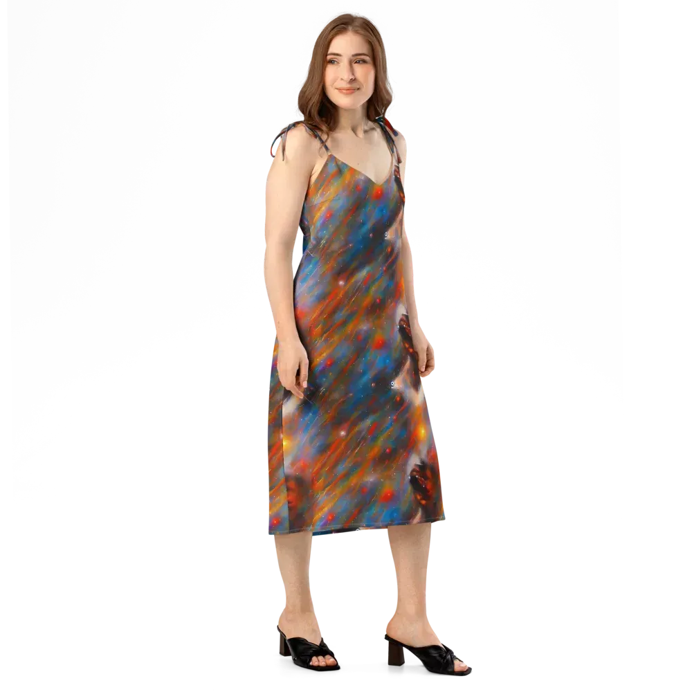 Painterly Void on Slip Dress — Right Front