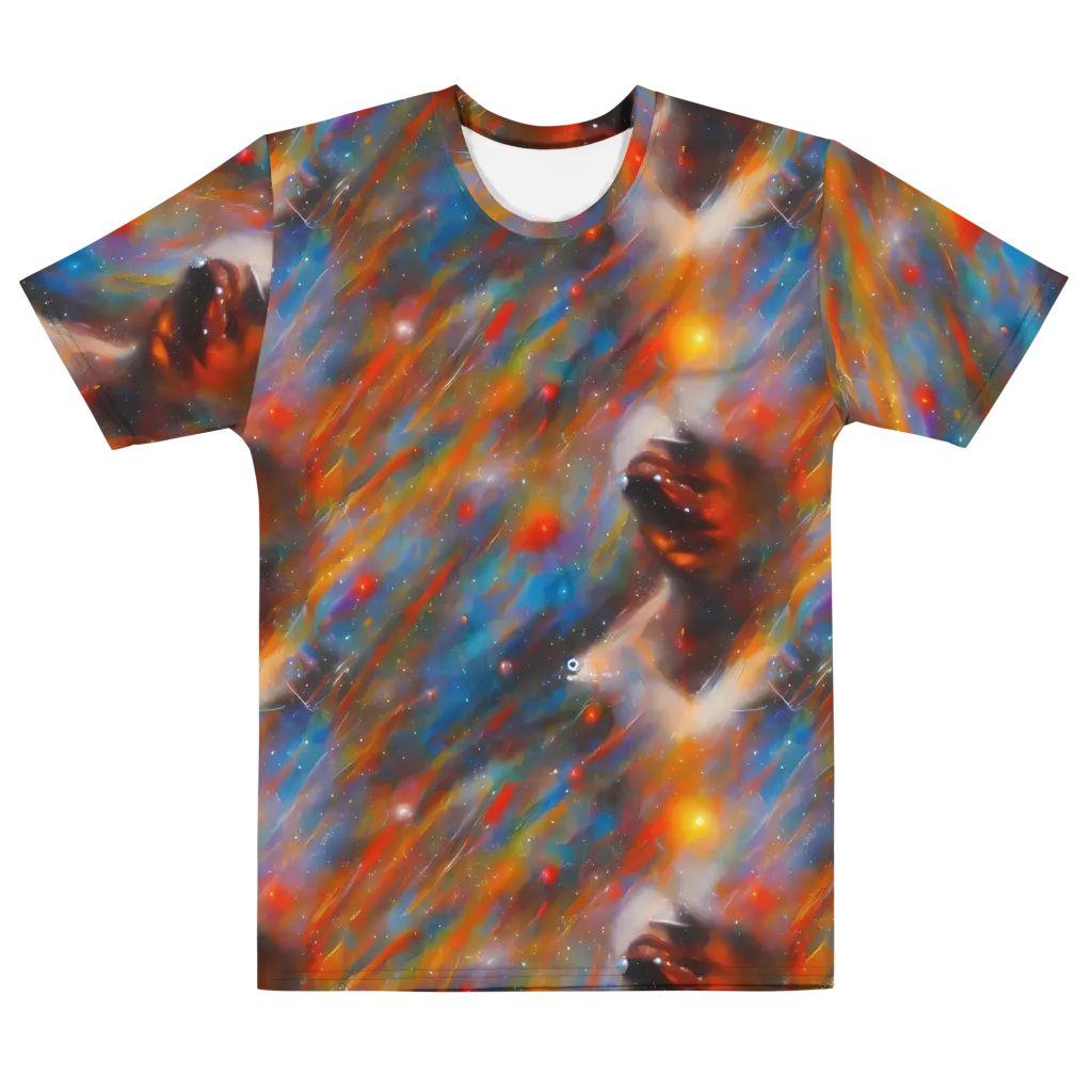 Painterly Void on Men's Cotton Crew Neck T-Shirt — Front