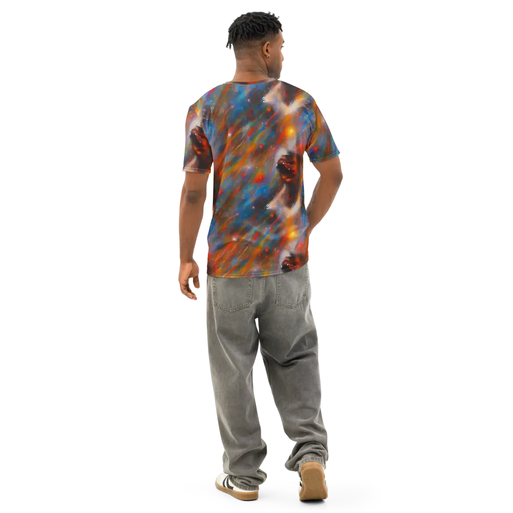 Painterly Void on Men's Cotton Crew Neck T-Shirt — Back