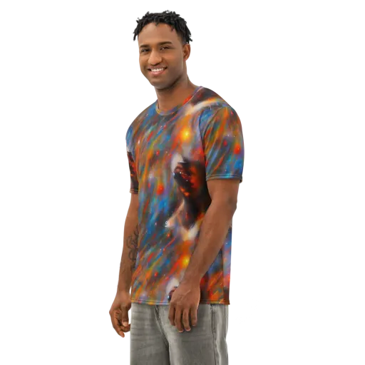 Painterly Void on a Men's Cotton Crew Neck T-Shirt